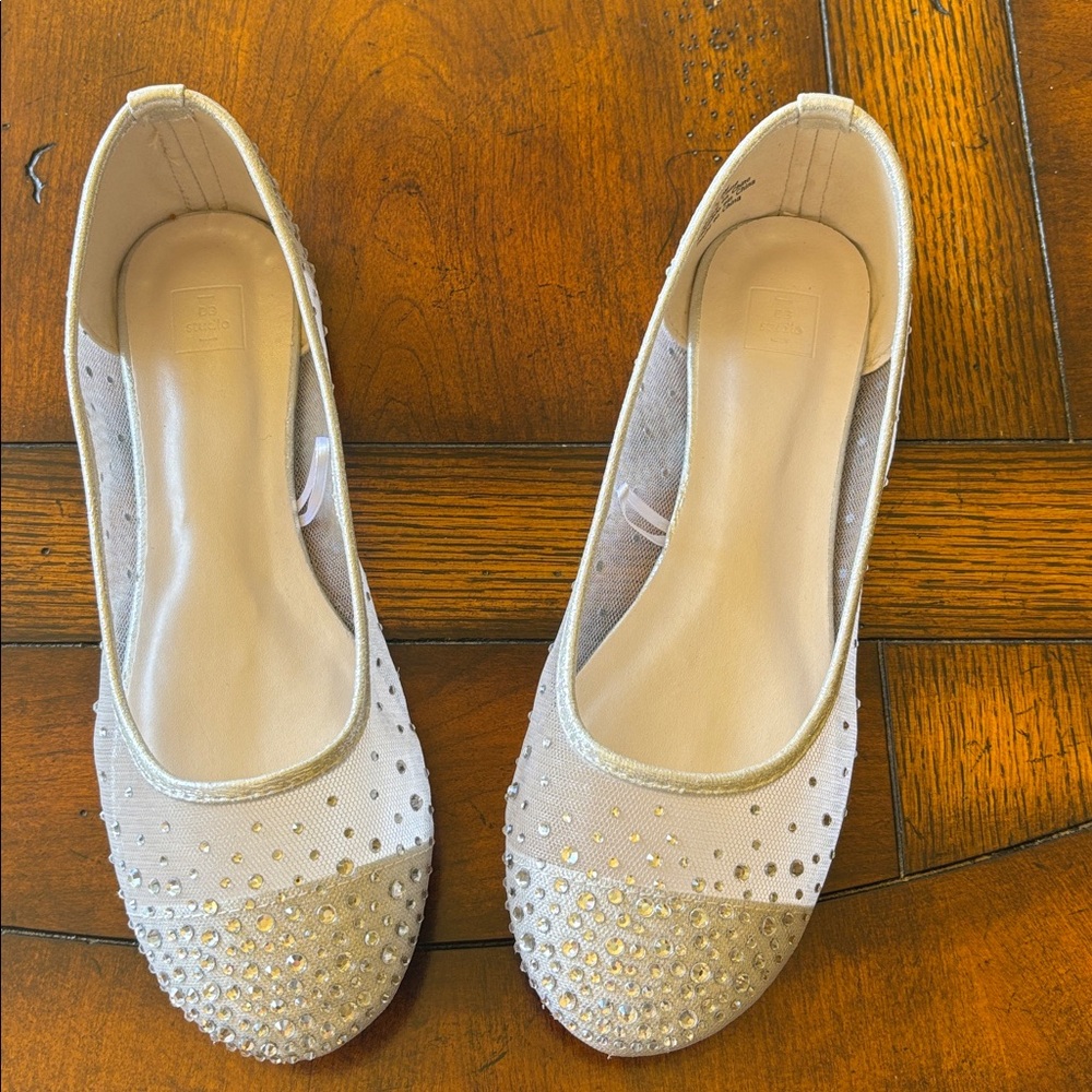 Chic Studded Mesh Flats from David’s Bridal